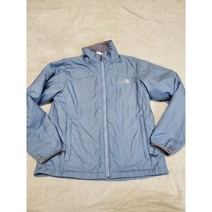 The North Face Dusty Blue Gray Quilted Puffer Jacket Medium Casual Classic